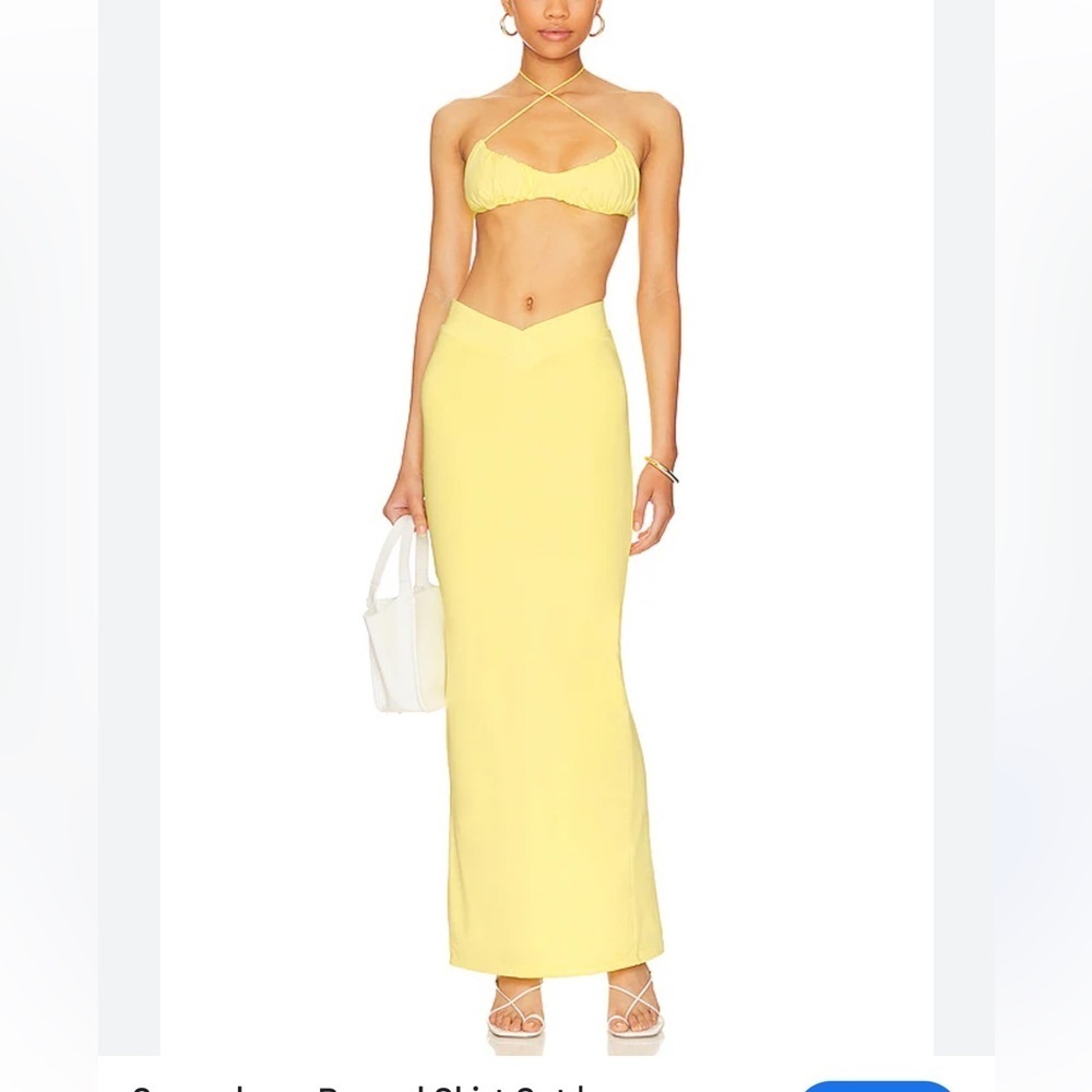 REVOLVE Yellow Maxi Skirt